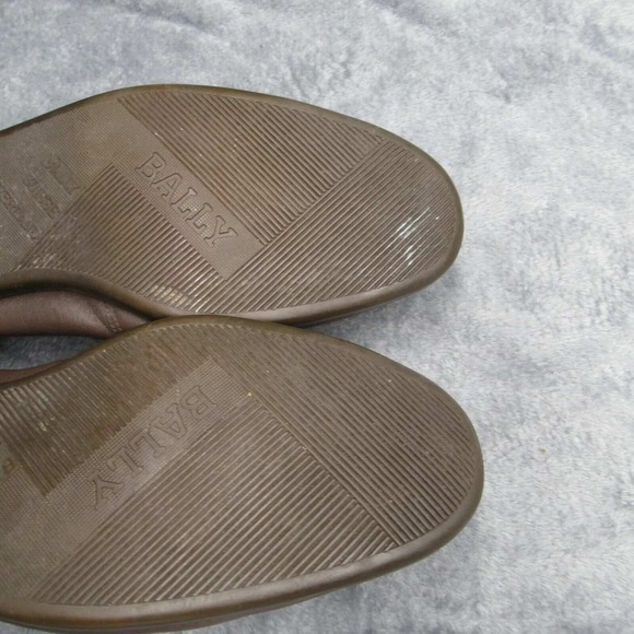 Bally Dress Shoes Mens 8 E Brown Leather Slip‎ On Switzerland Rare Two Tone main image 11